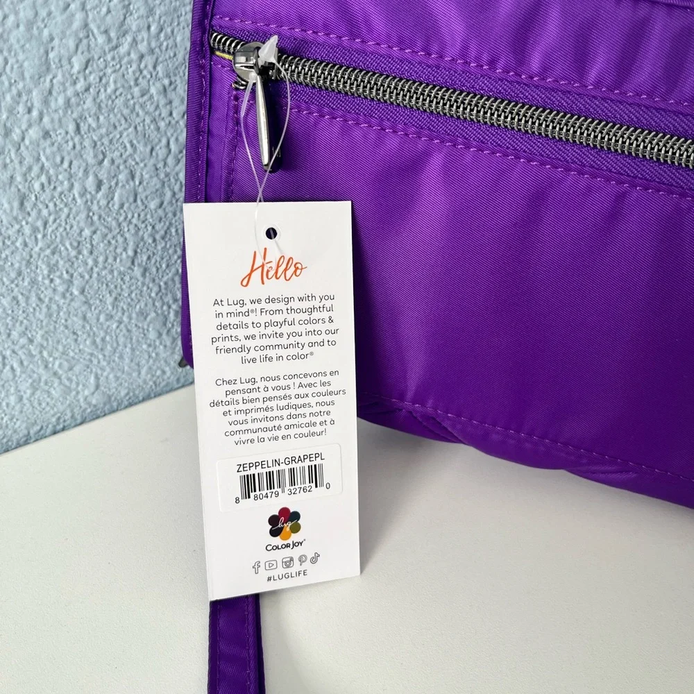 Lug Zeppelin 2 RFID Wristlet Wallet Grape Purple NWT - Picture 5 of 5
